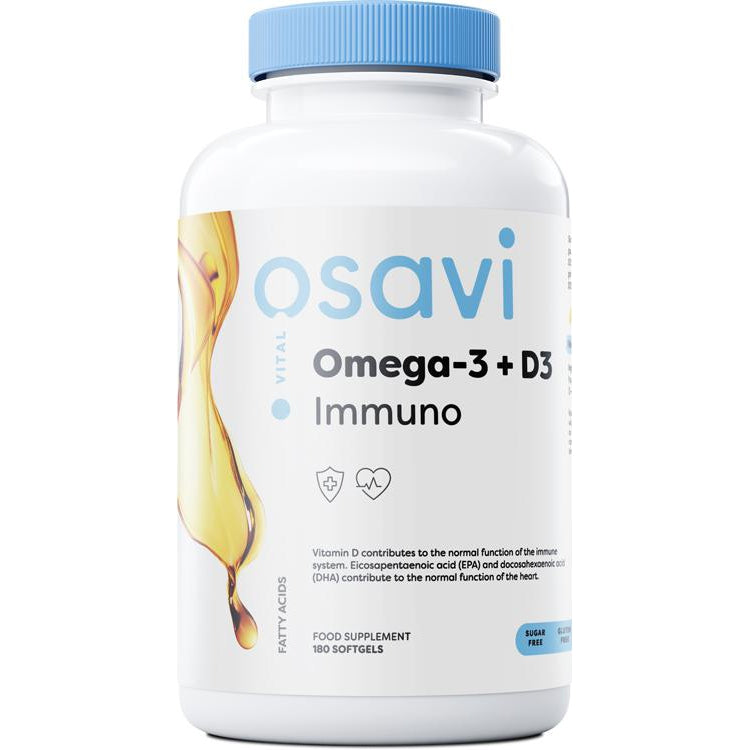 Omega-3 + D3 Immuno, Lemon - 180 softgels - Vitax.ro