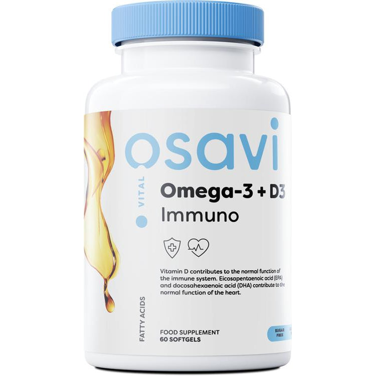 Omega-3 + D3 Immuno, Lemon - 60 softgels - Vitax.ro