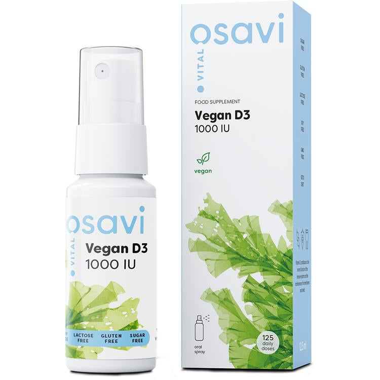 Vegan D3 Oral Spray, 1000IU - 12.5 ml. - Vitax.ro