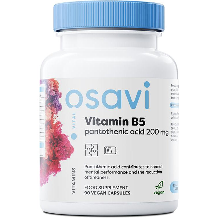 Vitamin B5 Pantothenic Acid, 200mg - 90 vegan caps - Vitax.ro