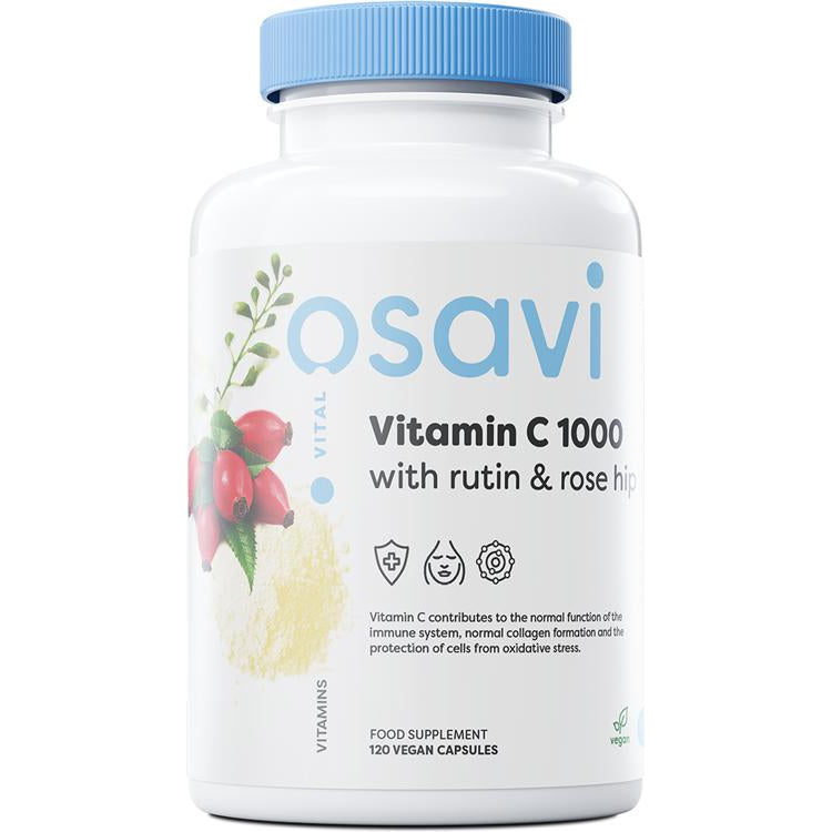 Vitamin C1000 with Rutin & Rose Hip - 120 vegan caps - Vitax.ro