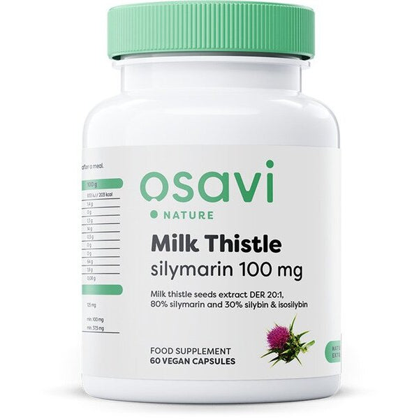 Milk Thistle, Silymarin 100mg - 60 vegan caps - Vitax.ro
