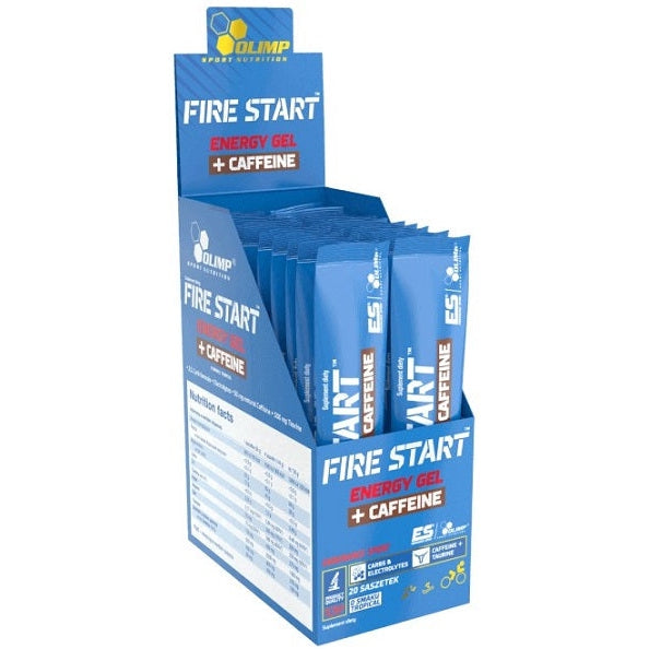 Fire Start Energy Gel + Caffeine, Blackcurrant - 20 sachets - Vitax.ro