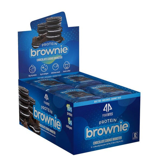Protein Brownie, Chocolate Cookie Monster - 12 x 65g - Vitax.ro