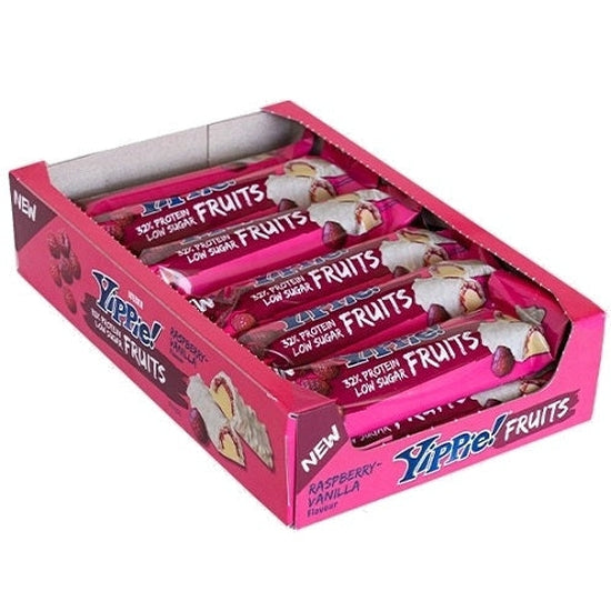 Yippie! Fruits, Raspberry Vanilla - 12 bars (45 grams) - Vitax.ro