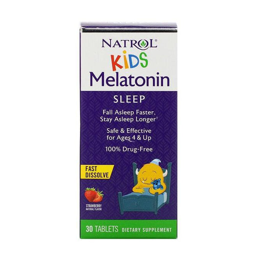 Kids Melatonin, Strawberry - 30 tabs - Vitax.ro
