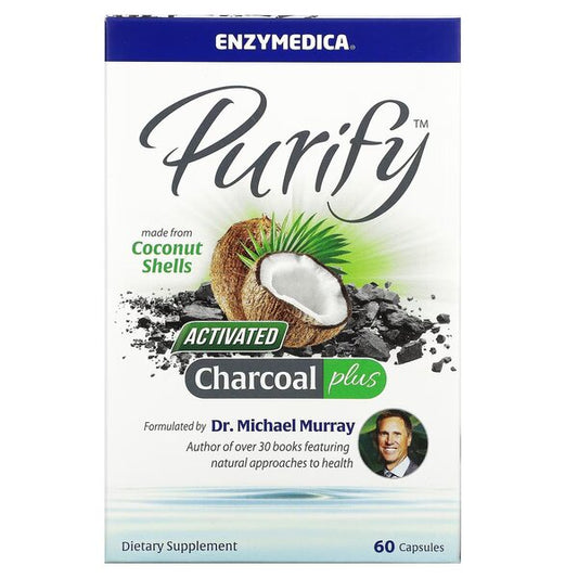 Purify Activated Charcoal Plus - 60 caps - Vitax.ro