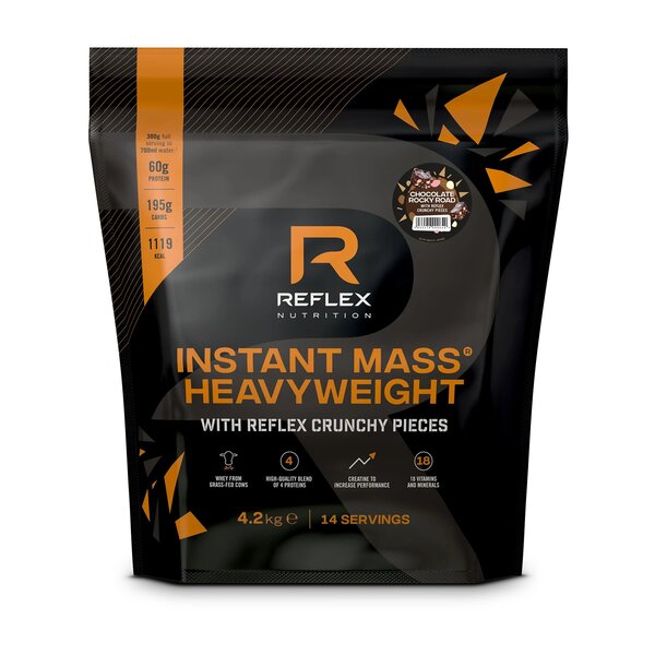 Instant Mass Heavyweight with Reflex Crunchy Pieces, Chocolate Rocky Road - 4200g - Vitax.ro