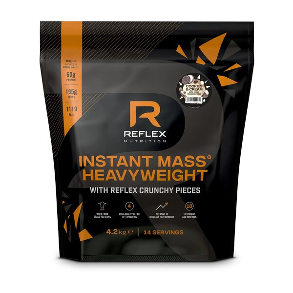 Instant Mass Heavyweight with Reflex Crunchy Pieces, Cookies & Cream - 4200g - Vitax.ro