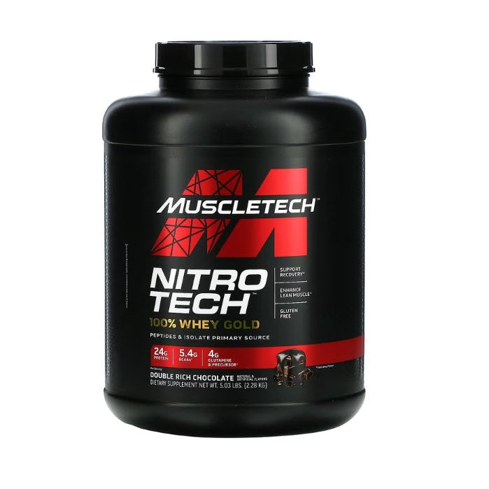 Nitro-Tech 100% Whey Gold, Double Rich Chocolate - 2280g - Vitax.ro