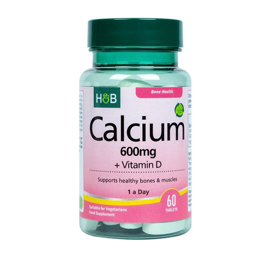 Calcium, 600mg with Vitamin D - 60 tablets - Vitax.ro