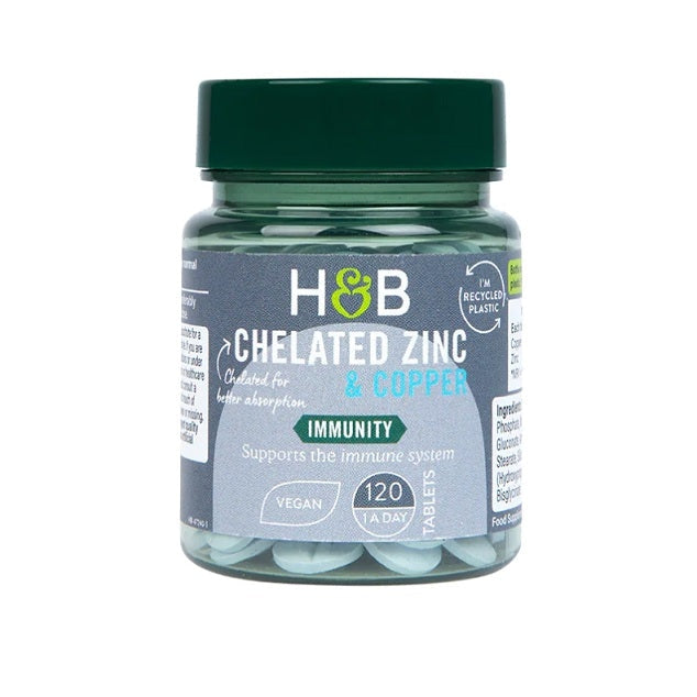 Chelated Zinc & Copper, 15mg - 120 tablets - Vitax.ro