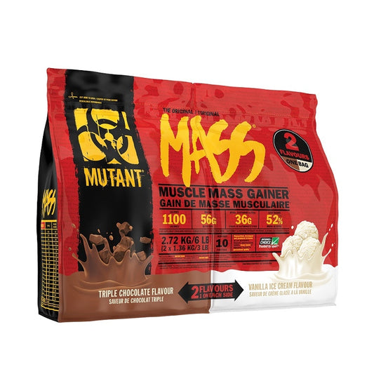 Mutant Mass 2 Flavours, Triple Chocolate & Vanilla Ice Cream - 2720g - Vitax.ro