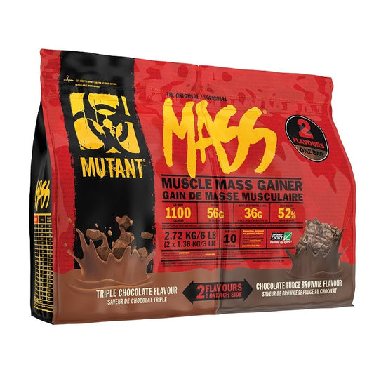 Mutant Mass 2 Flavours, Triple Chocolate & Chocolate Fudge Brownie - 2720g - Vitax.ro