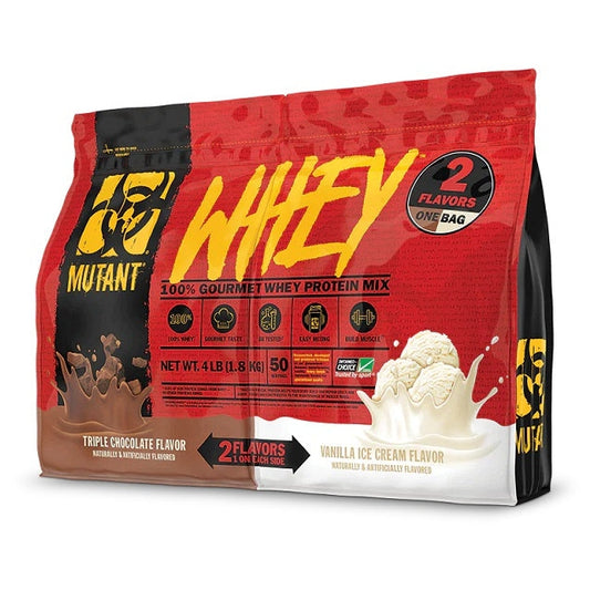 Mutant Whey 2 Flavours, Triple Chocolate & Vanilla Ice Cream - 1800g - Vitax.ro