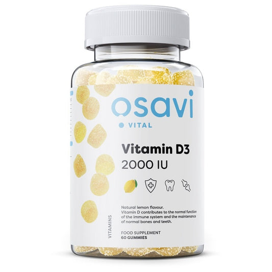 Vitamin D3 Gummies, 2000IU (Lemon) - 60 gummies - Vitax.ro