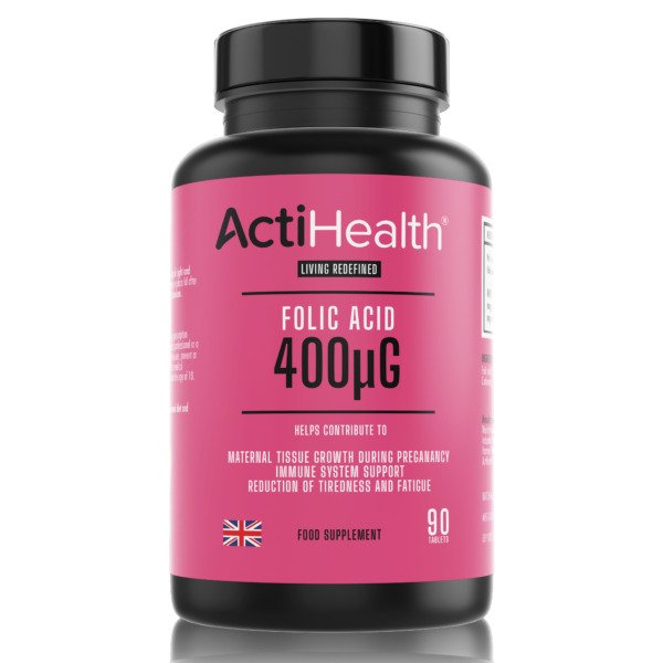 ActiHealth Folic Acid, 400mcg - 90 tabs - Vitax.ro