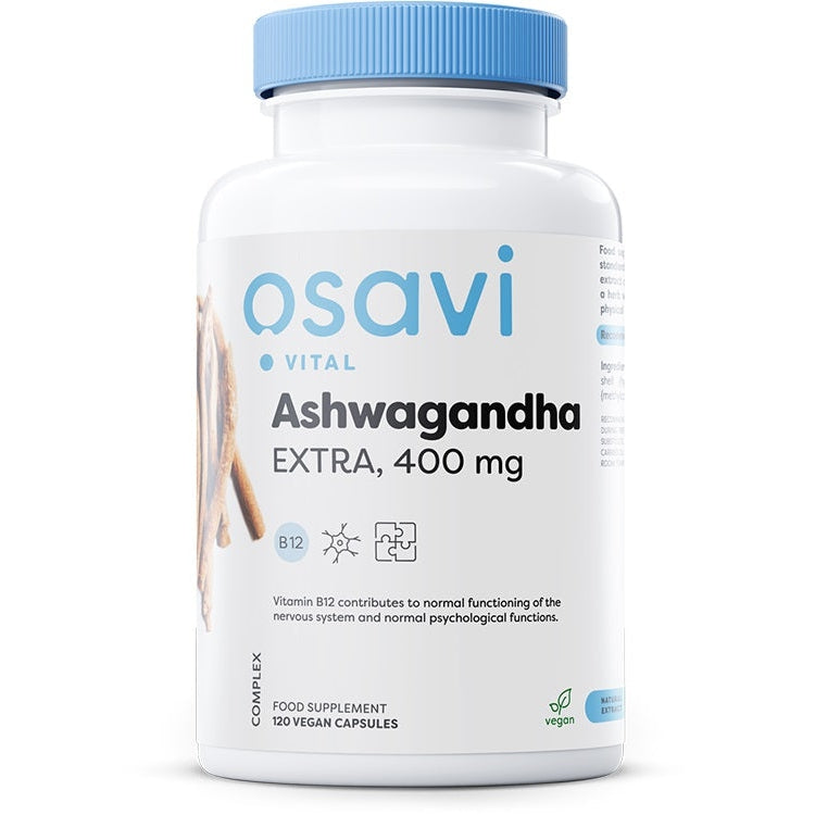 Ashwagandha Extra, 400mg - 120 vegan caps - Vitax.ro