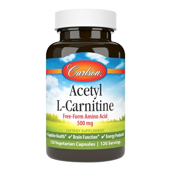 Acetyl L-Carnitine, 500mg - 120 vcaps, Carlson Labs - Vitax.ro