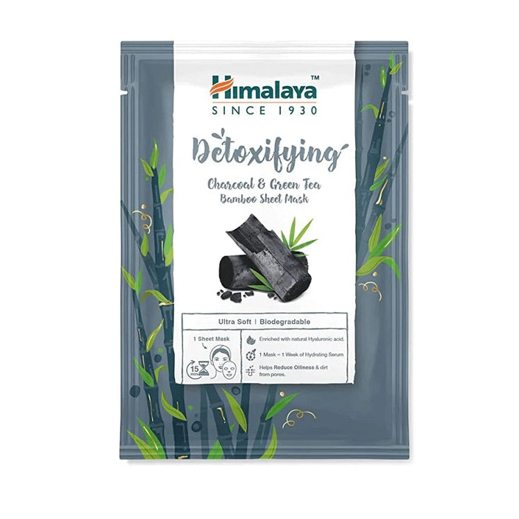 Detoxifying Charcoal & Green Tea Bamboo Sheet Mask - 30 ml. - Vitax.ro