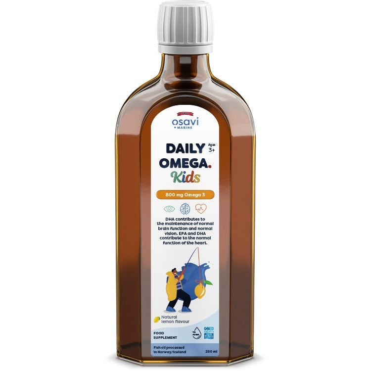 Daily Omega Kids, 800mg Omega 3 (Natural Lemon) - 250 ml. - Vitax.ro
