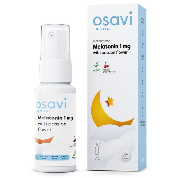 Melatonin with Passion Flower Oral Spray, 1mg (Cherry) - 25 ml. - Vitax.ro