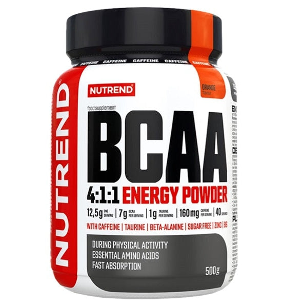 BCAA 4:1:1 Energy Powder, Orange - 500g - Vitax.ro