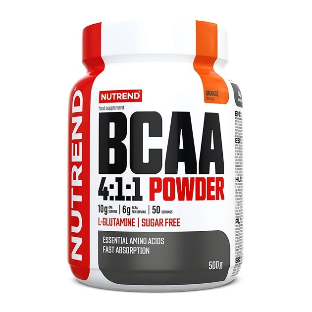 BCAA 4:1:1 Powder, Orange (EAN 8594014860887) - 500g - Vitax.ro