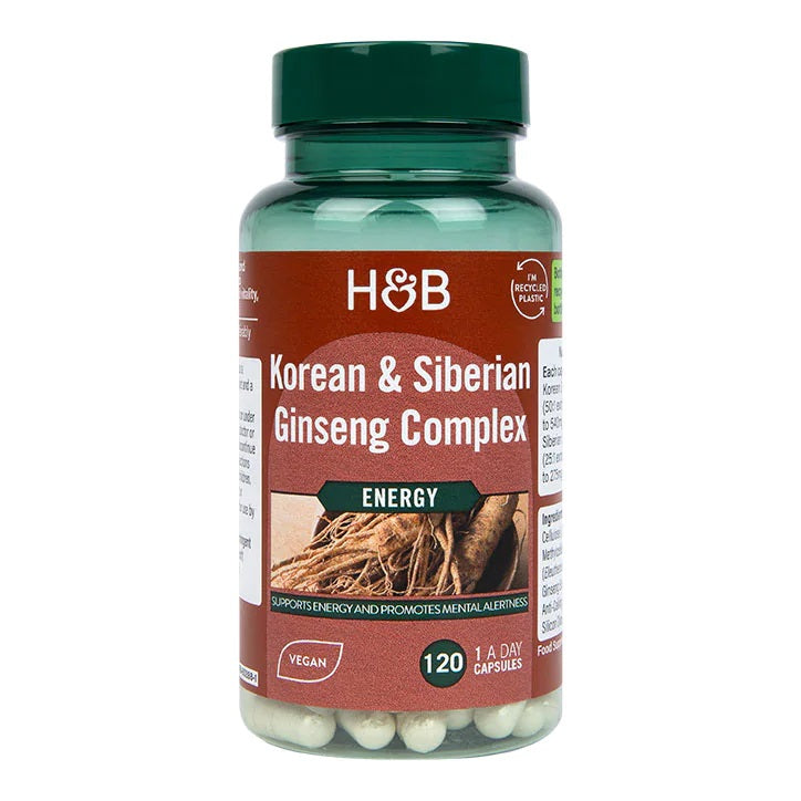 Korean & Siberian Ginseng Complex - 120 vcaps - Vitax.ro