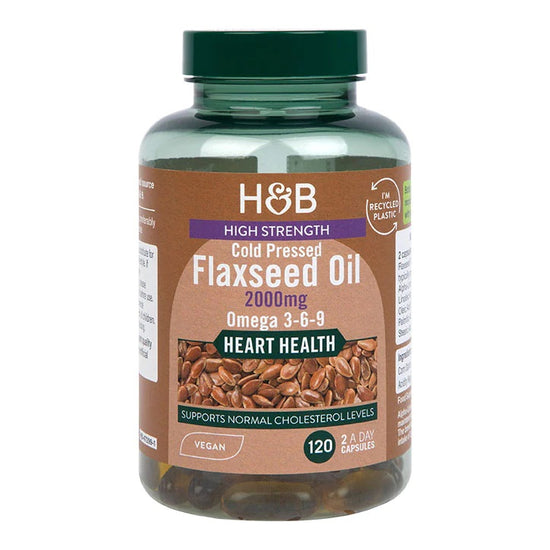 High Strength Cold Pressed Flaxseed Oil, 2000mg - 120 vcaps - Vitax.ro