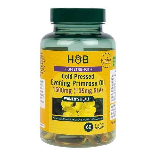 High Strength Cold Pressed Evening Primrose Oil, 1500mg - 60 caps - Vitax.ro