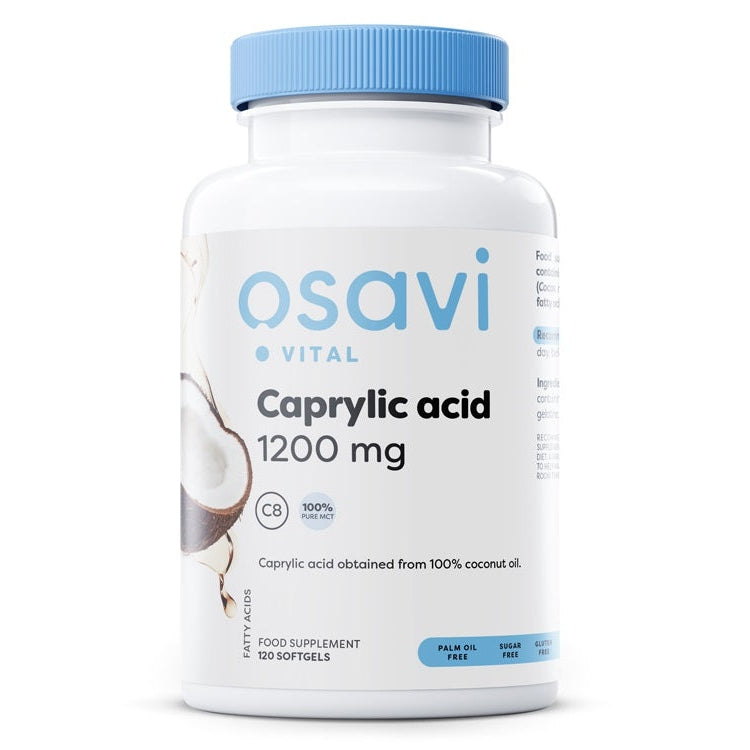 Caprylic Acid, 1200mg - 120 softgels - Vitax.ro
