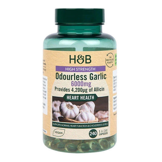 High Strength Odourless Garlic, 6000mg - 240 caps - Vitax.ro