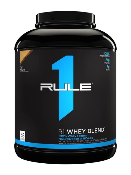 R1 Whey Blend, Cafe Mocha (EAN 196671008022) - 2280g - Vitax.ro