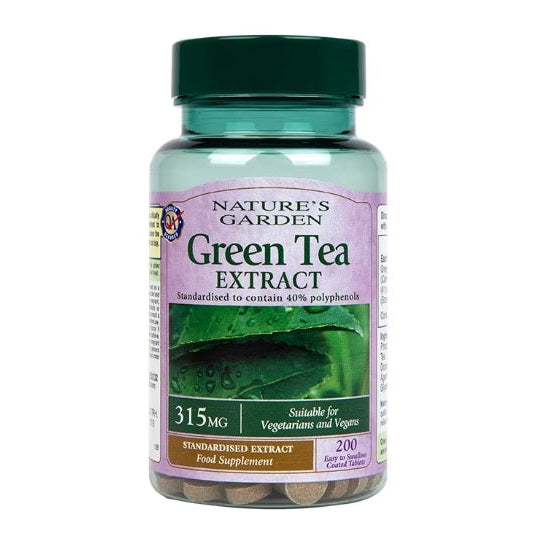Nature's Garden Green Tea Extract, 315mg - 200 caplets - Vitax.ro