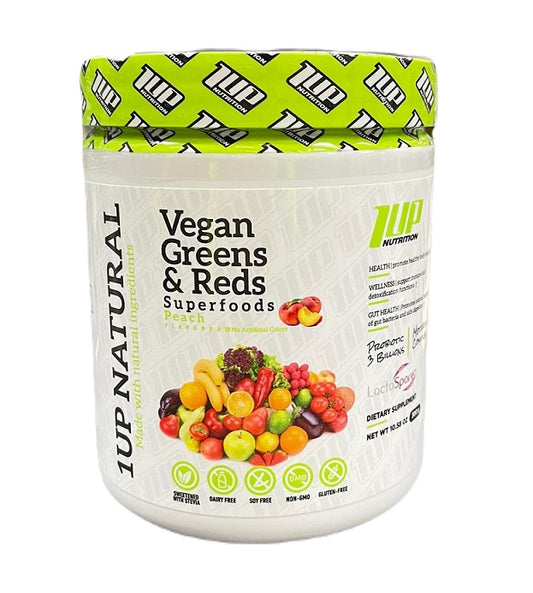 Vegan Greens & Reds Superfoods, Peach - 300g - Vitax.ro