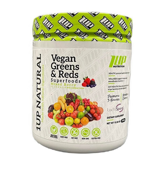 Vegan Greens & Reds Superfoods, Mixed Berry - 300g - Vitax.ro