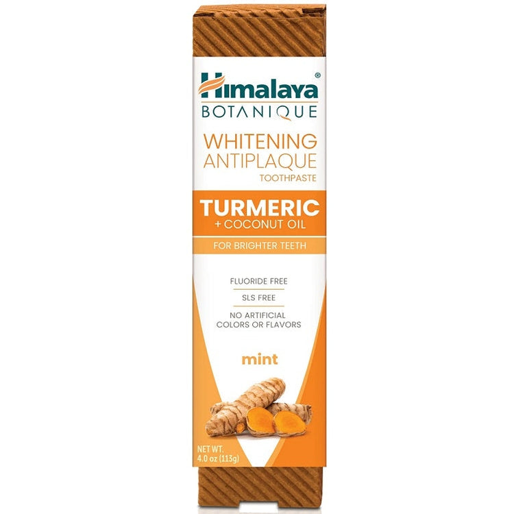 Whitening Antiplaque Toothpaste Turmeric + Coconut Oil, Mint - 113g - Vitax.ro