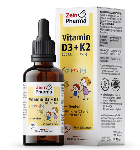 Vitamin D3 + K2 Family Drops - 20 ml. - Vitax.ro
