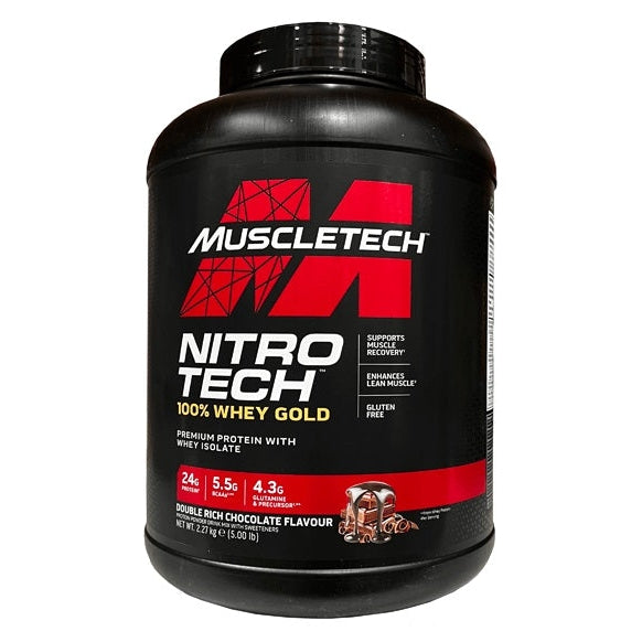 Nitro-Tech 100% Whey Gold, Double Rich Chocolate- 2270g - Vitax.ro