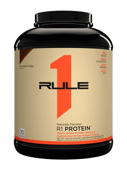 R1 Protein Naturally Flavored, Chocolate Fudge (EAN 196671006370) - 2240g - Vitax.ro