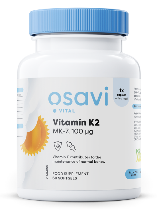 Vitamin K2 MK-7, 100mcg - 60 softgels - Vitax.ro