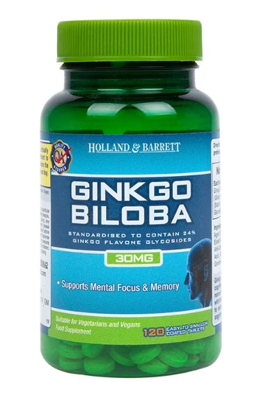 Ginkgo Biloba, 30mg - 120 caplets - Vitax.ro