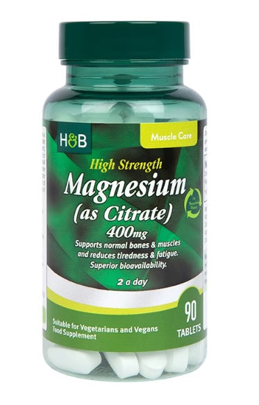 High Strength Magnesium (as Citrate), 400mg - 90 tablets - Vitax.ro