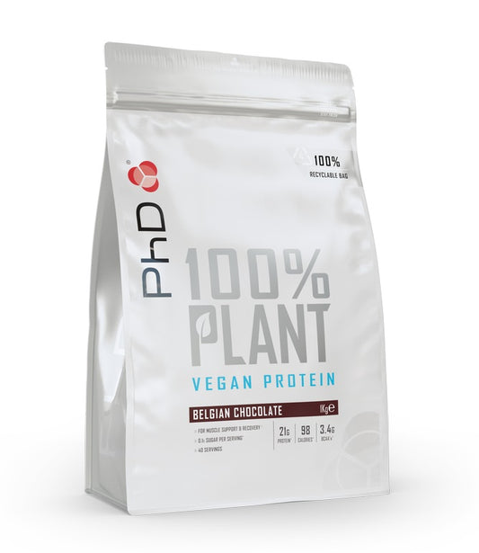 100% Plant, Belgian Chocolate - 1000g - Vitax.ro
