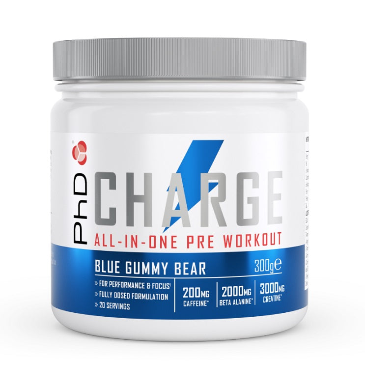 Charge All-In-One Pre-Workout, Blue Gummy Bear - 300g - Vitax.ro