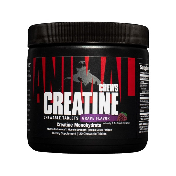 Creatine Chews, Grape - 120 chewable tablets - Vitax.ro