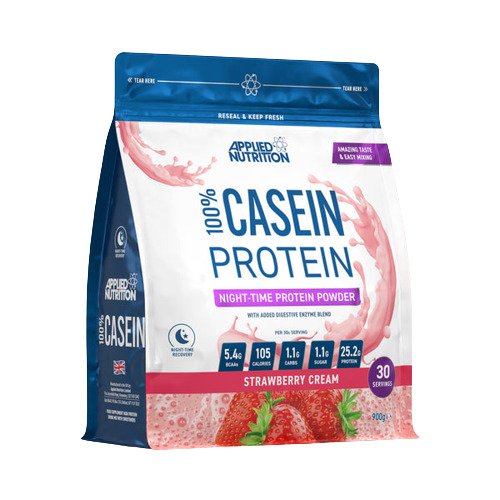 100% Casein Protein, Strawberry Cream - 900g - Vitax.ro