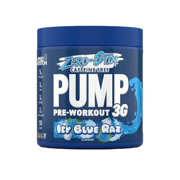 Pump 3G Pre-Workout (Zero Stimulant), Icy Blue Raz - 375g - Vitax.ro