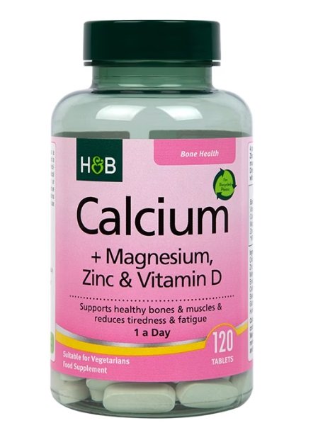 Calcium + Magnesium, Zinc & Vitamin D - 120 tabs - Vitax.ro
